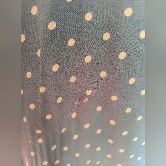 MAEVE DRESS (ANTHROPOLOGIE) XS Blue Polkadot - Picture 4 of 7